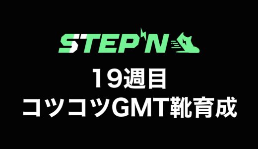 【検証】STEPN（ステップン）副業チャレンジ19週目の収益公開【コツコツGMT靴育成】